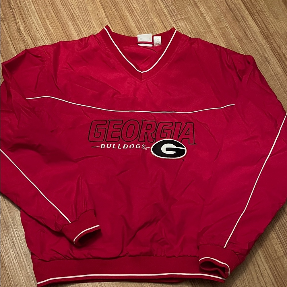 Georgia Bulldogs Red Pullover Men’s Jacket, Like New Condition Size Medium!!